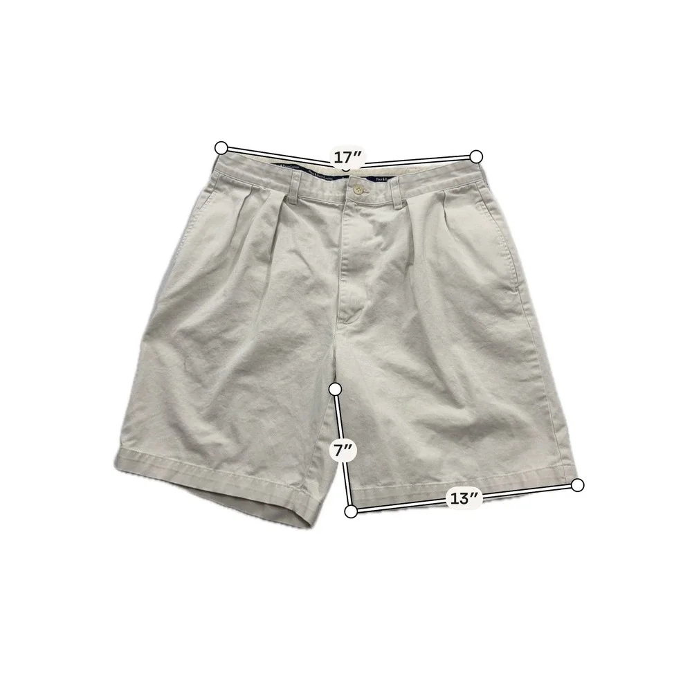 Polo Ralph Lauren Shorts Pleated Chino Andrew Tan Khaki Mens 33